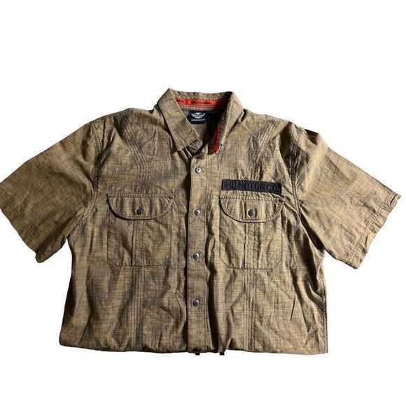 Mens Harley Davidson size large short sleeve button down shirt - Picture 6 of 8